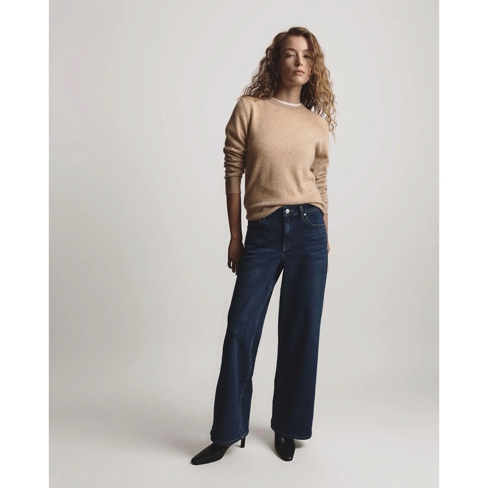New Quince Mongolian Cashmere Crewneck Sweater Oatmeal Size Small